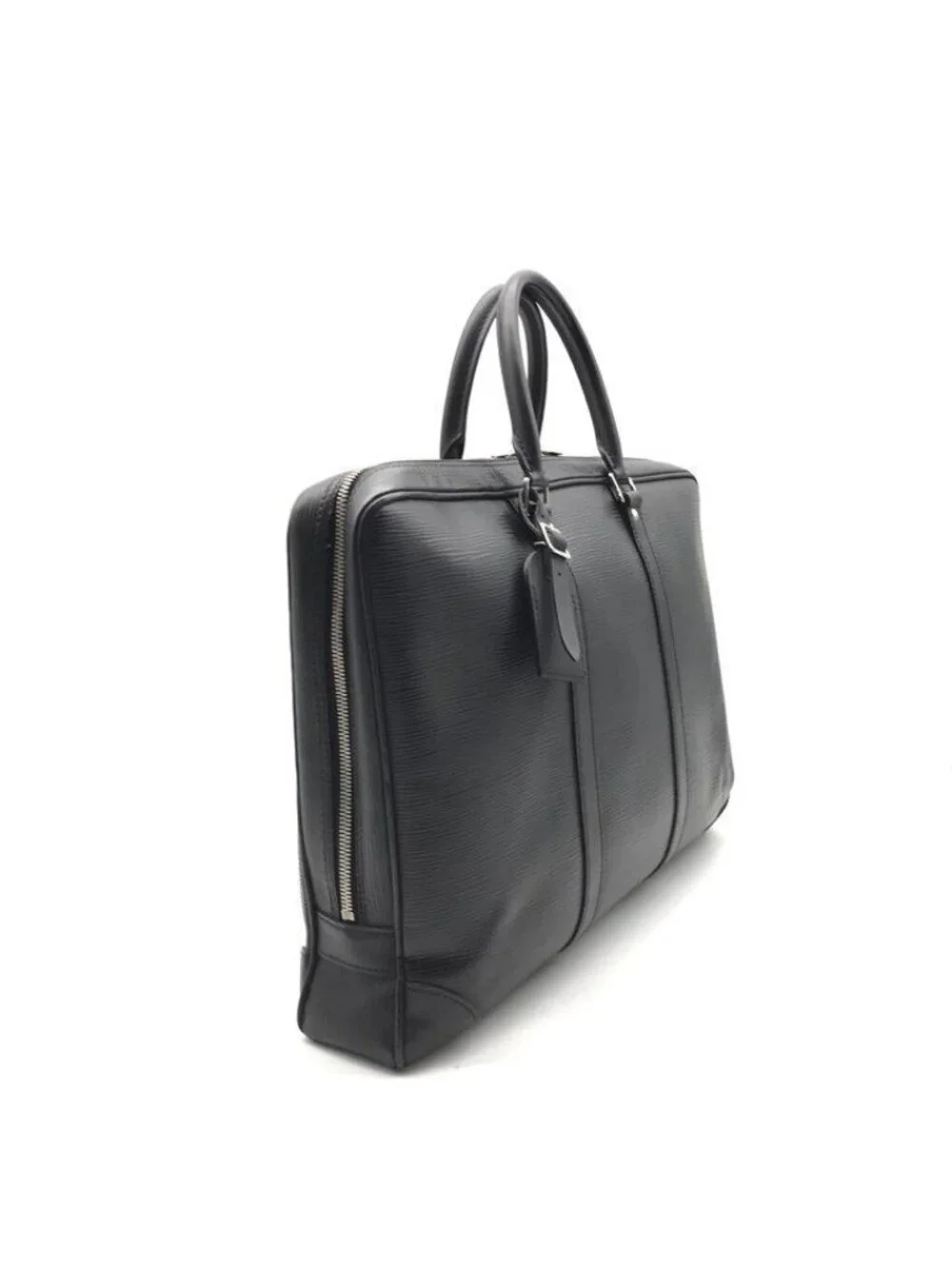 Louis Vuitton Epi Porto Document Business Hand Bag Black